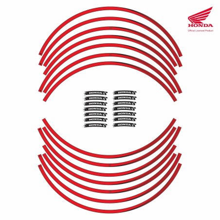 Adhesivos 17" Licencia Oficial Honda Adhesivos para ruedas de moto - Rojo