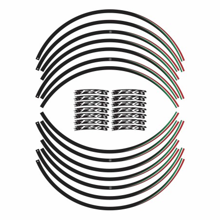 Strisce adesive Stickers per Cerchi Ruote 17" Moto compatibili con Yamaha FZ6