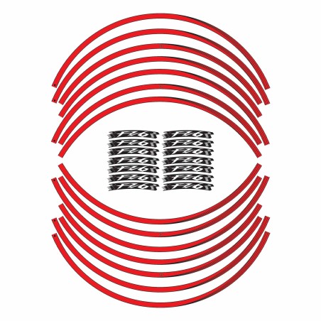 Adhesive Strips Stickers for Wheel Rims 17" Motorcycle compatible with Yamaha FZ6