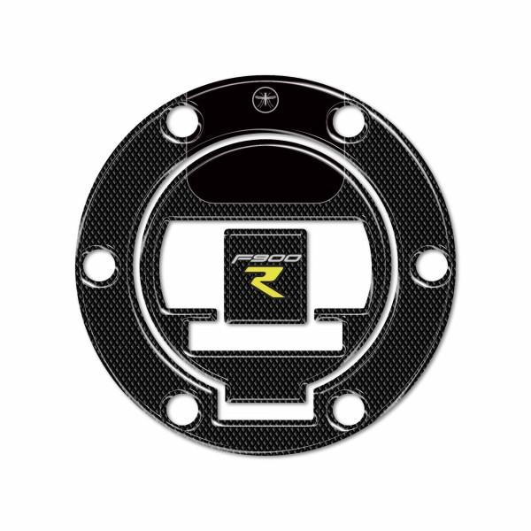 Adesivo 3D protezione tappo serbatoio moto compatibile con BMW F900 R Giallo
