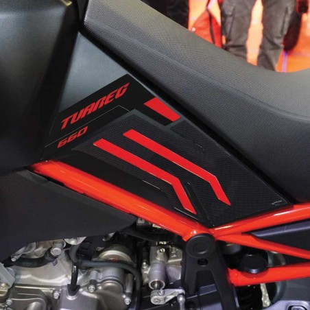 Protezioni laterali serbatoio Adesivi 3D compatibili con Aprilia Tuareg 660 2024