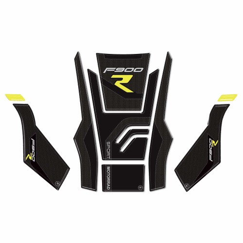 Kit di 3 Protezioni 3D adesivi serbatoio moto compatibili con BMW F900R Giallo