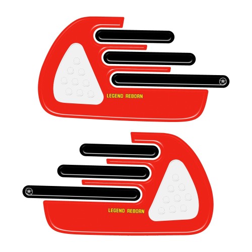 Adesivi 3D Protezioni Laterali Serbatoio moto compatibili con Yamaha XSR900 Red 2