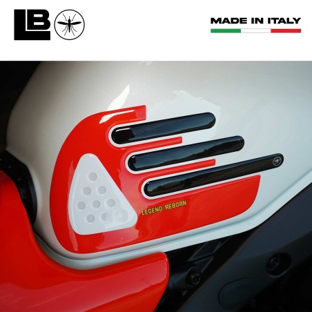 Pegatinas 3D Protectores laterales de depósito de moto compatibles con Yamaha XSR900 Rojo
