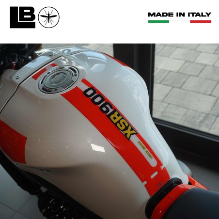 3D Sticker Guardabarros Motocicleta compatible con Yamaha XSR 900 2022-25 Legend Rojo