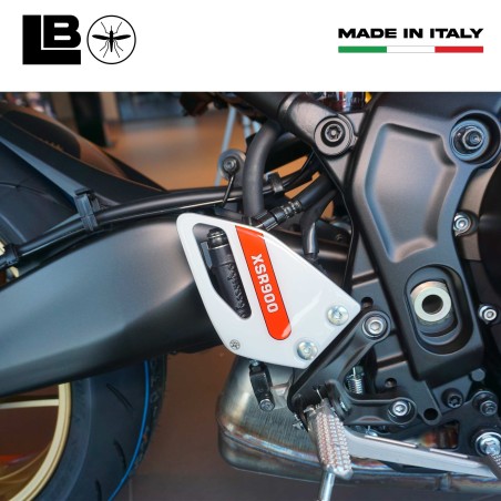 Pegatinas 3D Protectores de talón de moto compatibles con Yamaha XSR 900 2022 rojo