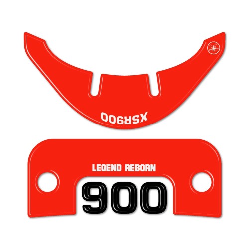 Adesivo 3D Protezione zona chiave compatibile con Yamaha XSR900 2022-2025 Rosso 2