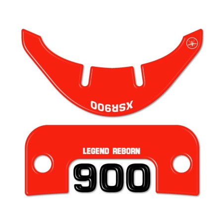 Adhesivo 3D Key Zone Protection compatible con Yamaha XSR900 2022-2025 Rojo