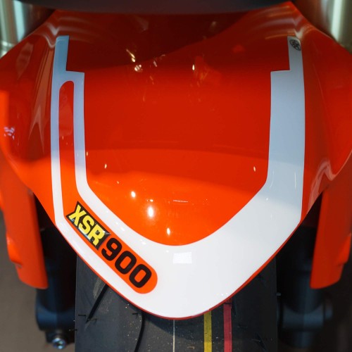 Pegatina de protección 3D para guardabarros de moto compatible con Yamaha XSR900 Legend Rojo