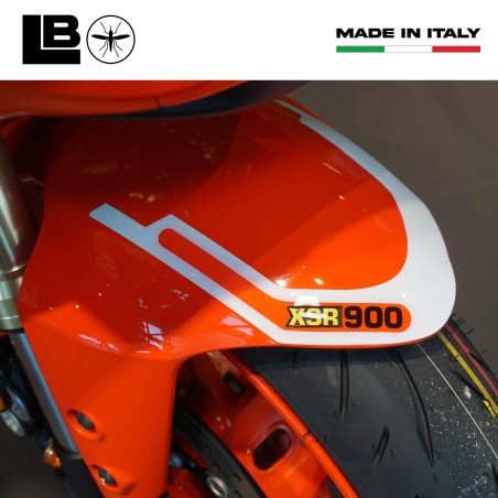 Adesivo 3D Protezione Parafango moto compatibile con Yamaha XSR900 Legend Red