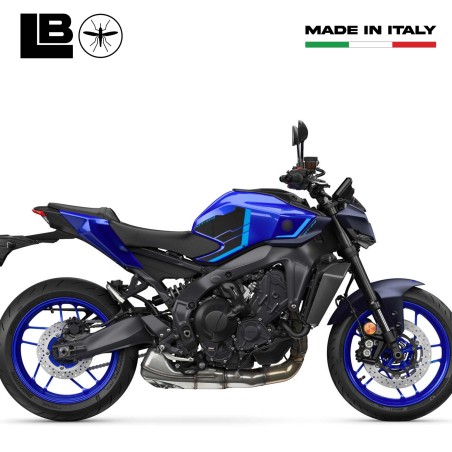 Aufkleber 3D Motorrad Seitenprotektoren kompatibel mit Yamaha MT-09 2024-2025