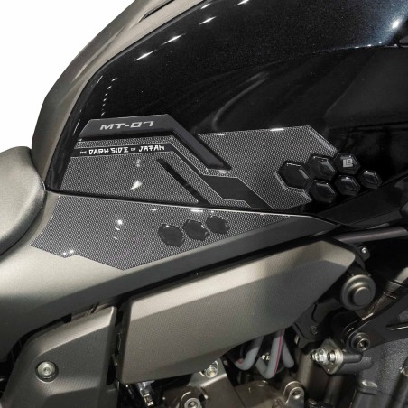 Pegatinas 3D Protectores laterales de depósito de moto compatibles con Yamaha MT-07 2025