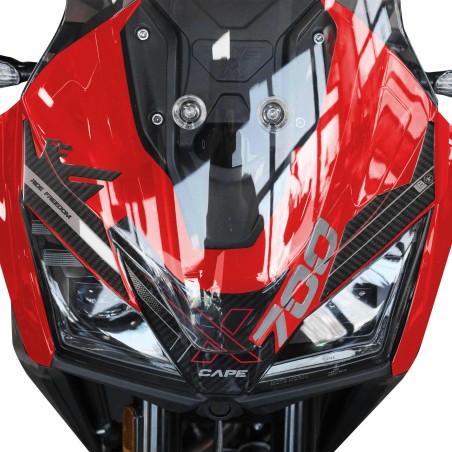 Adhesivo de protección frontal 3D compatible con Moto Morini X-Cape 700 2025