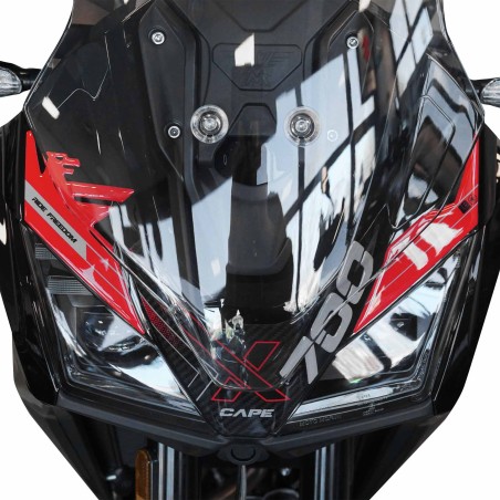 Adhesivo de protección frontal 3D compatible con Moto Morini X-Cape 700 2025