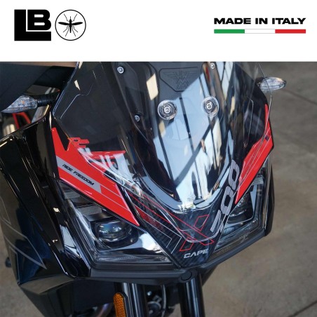 Adhesivo de protección frontal 3D compatible con Moto Morini X-Cape 700 2025