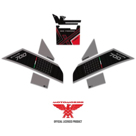 Kit de adhesivos 3D protectores de depósito compatibles con Moto Morini X-Cape 700 2025