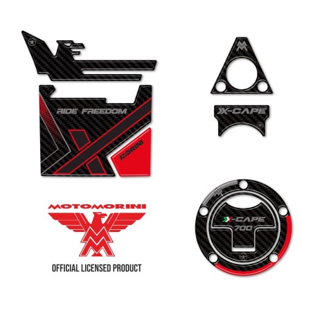 Kit de adhesivos para tapones de depósito compatibles con Moto Morini X-Cape 700 2025