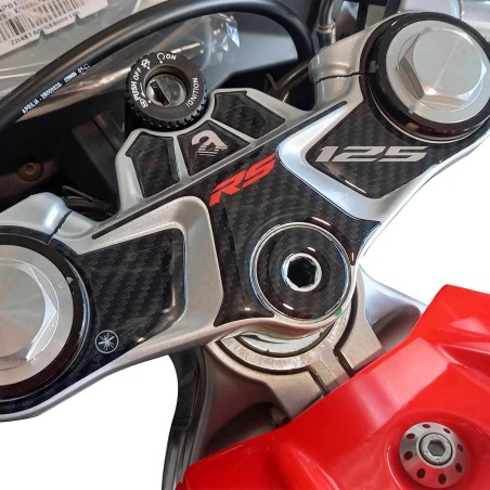 Adhesive 3D Steering Plate Protection motorbike compatible with Aprilia RS 125 2021-25