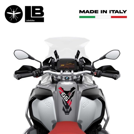 3d Adhesive Tank Pad Compatible With Bmw Gs Carbon Fibre Red