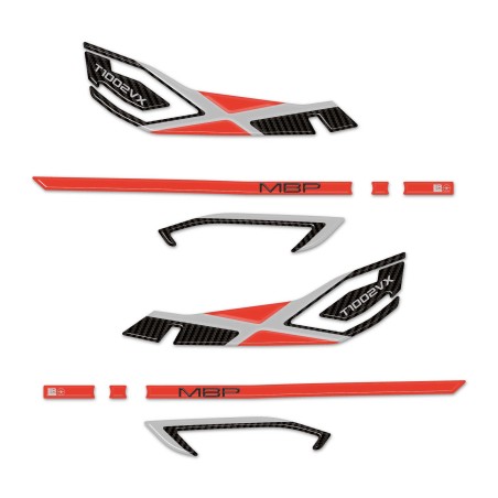 Stickers de protection 3D pour garde-mains moto compatibles avec Morbidelli T1002VX 2025