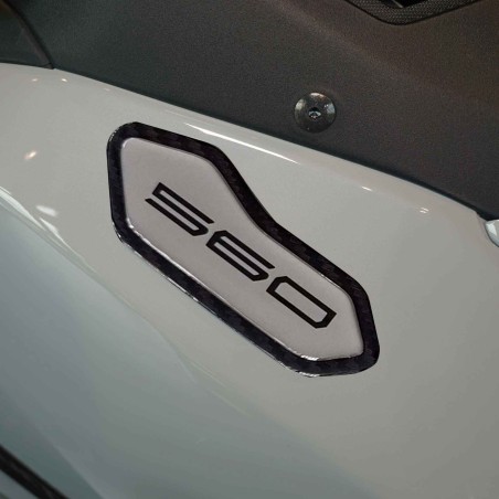 Stickers 3D resin-coated fairing mirror caps compatible with Yamaha Tmax 2025