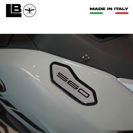 Stickers 3D resin-coated fairing mirror caps compatible with Yamaha Tmax 2025