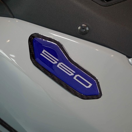 Stickers 3D resin-coated fairing mirror caps compatible with Yamaha Tmax 2025