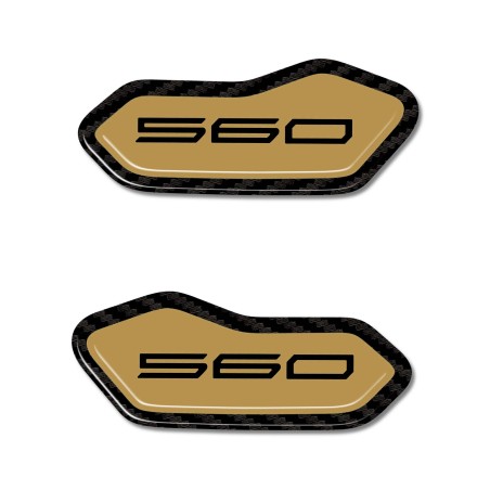Stickers 3D resin-coated fairing mirror caps compatible with Yamaha Tmax 2025