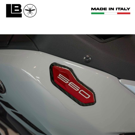 Stickers 3D resin-coated fairing mirror caps compatible with Yamaha Tmax 2025